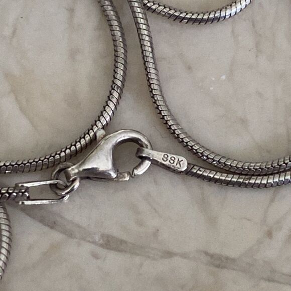 14K & Sterling Silver Pendant Necklace - Picture 4 of 7